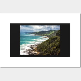 Coastline west of Lorne Posters and Art